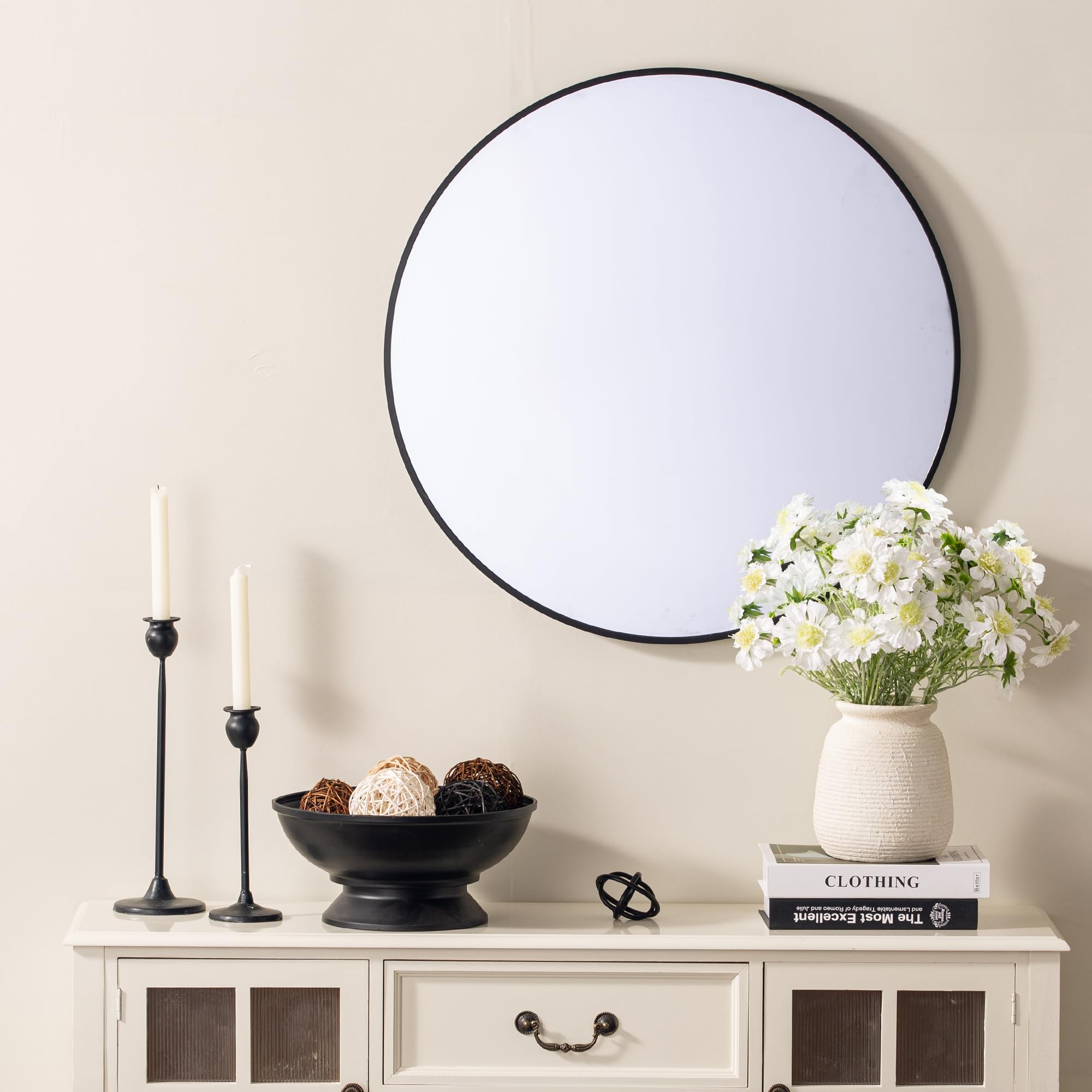 OOIT hand-painted vase offers a one-of-a-kind accent.