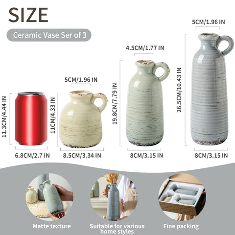 OOIT neutral vases in multiple shapes ideal for pampas grass decor.
