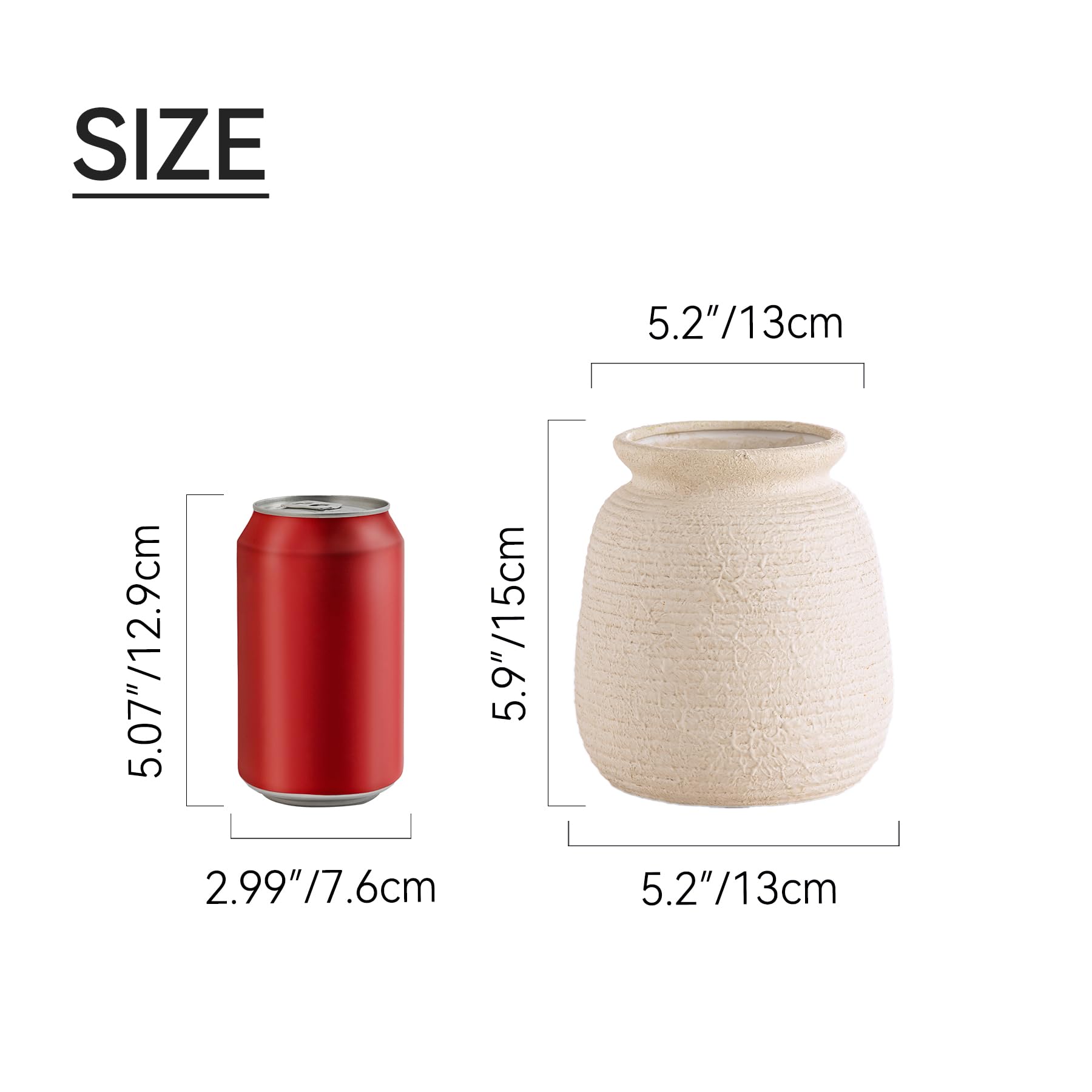 OOIT rustic farmhouse vase highlights natural texture for pampas grass displays.