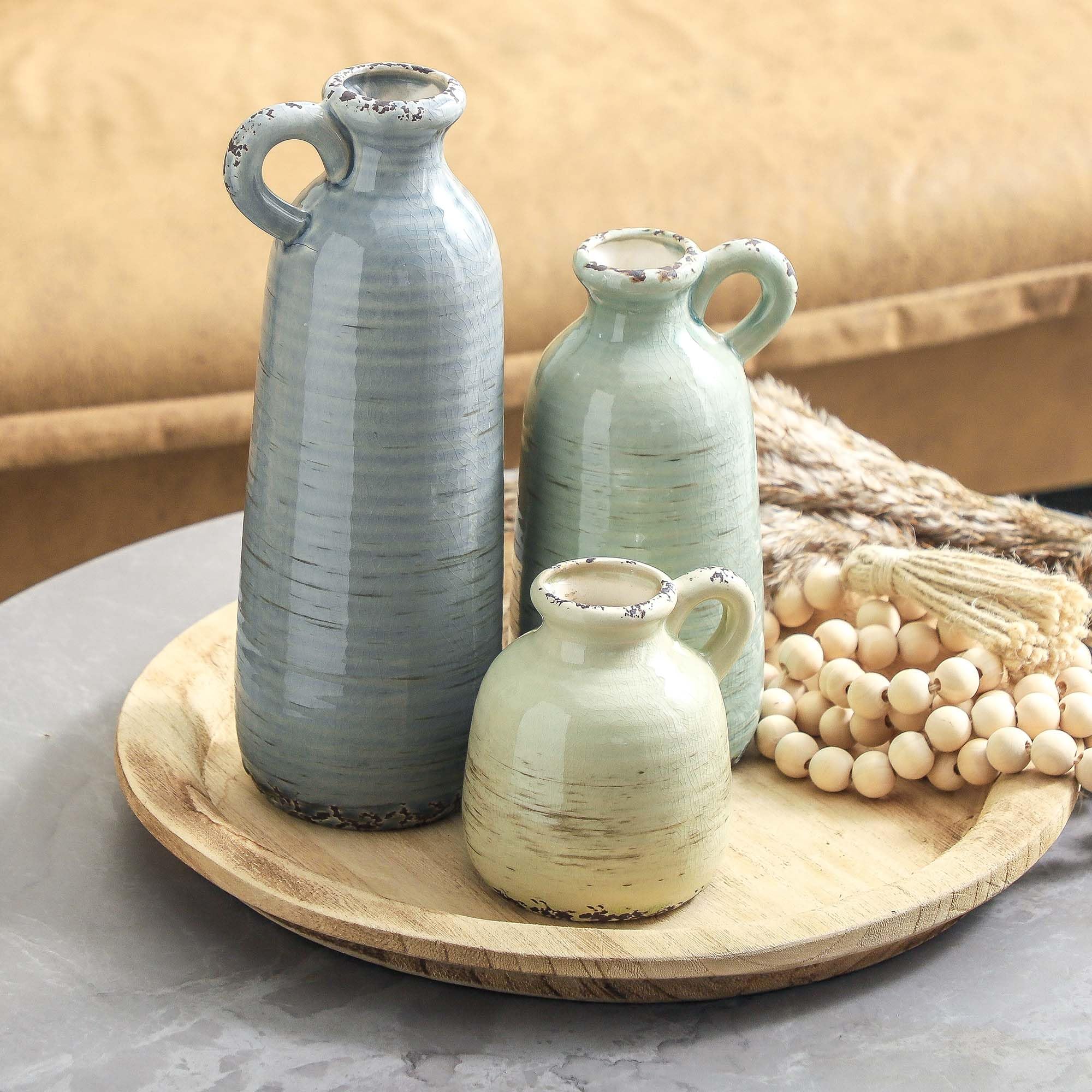 OOIT terra cotta vases offer durable construction for everyday display.