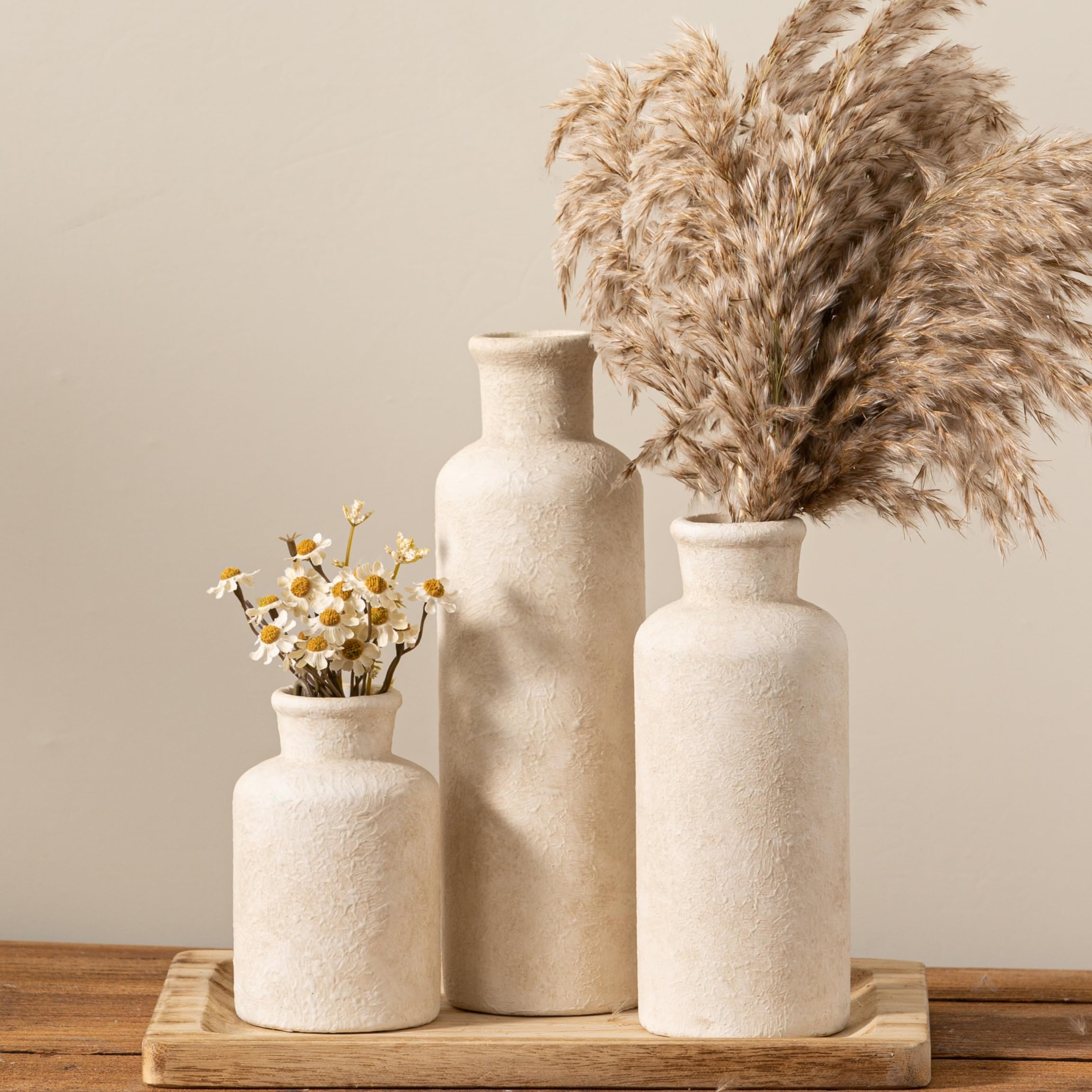 ooit vase trio with varied heights for layered decor
