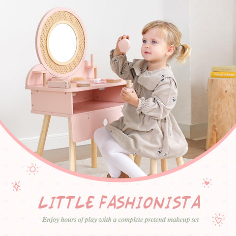 OOOK Kids vanity chair pink comfortable seat for styling sessions