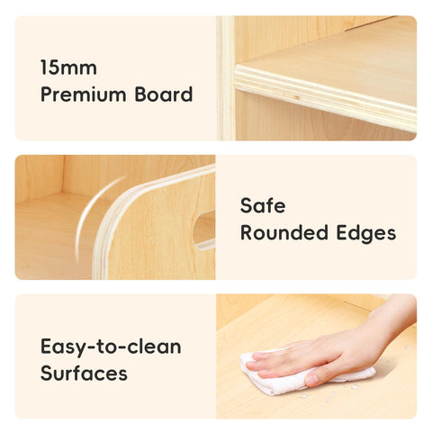 OOOK set demonstrates easy assembly for busy parents.