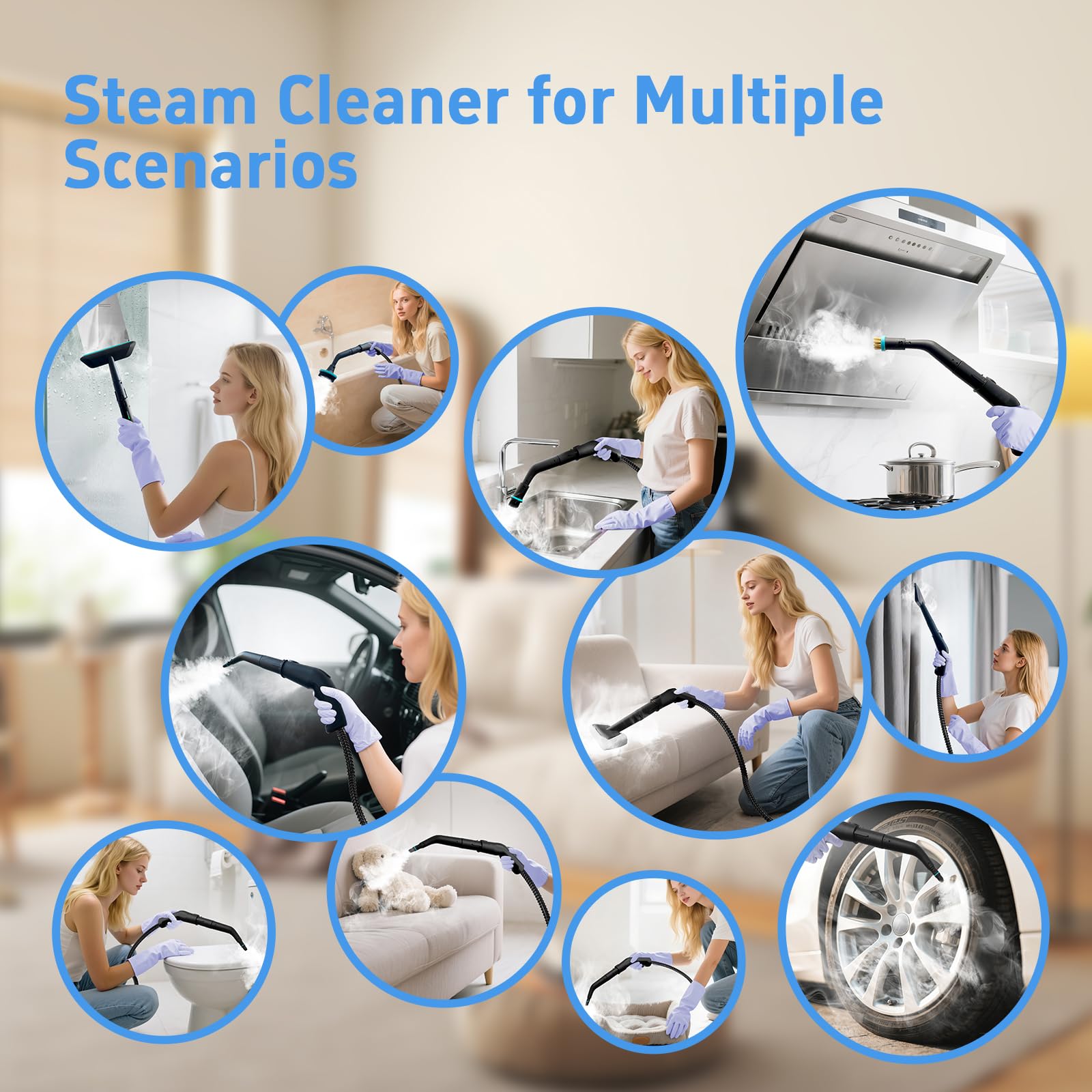 Opbodqo steam cleaner uses chemical-free steam for family-friendly cleaning