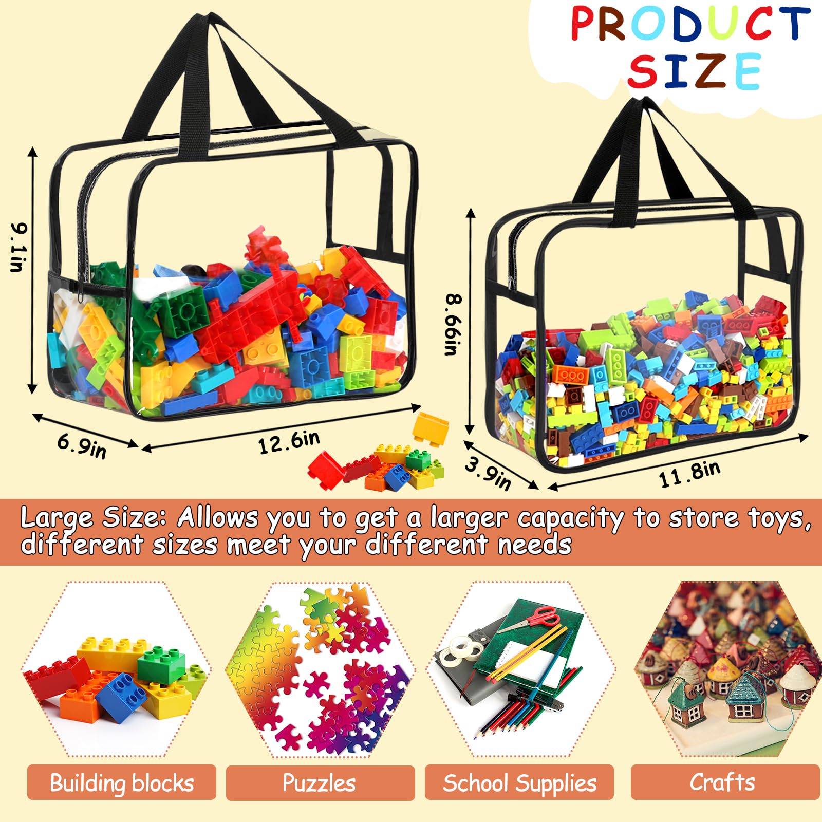 OPELETNNT clear PVC bag for board games stays visible and protected during travel.