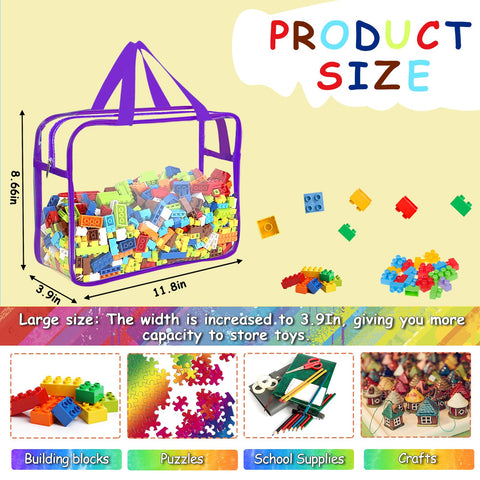 OPELETNNT clear PVC board games storage bags for quick visibility.