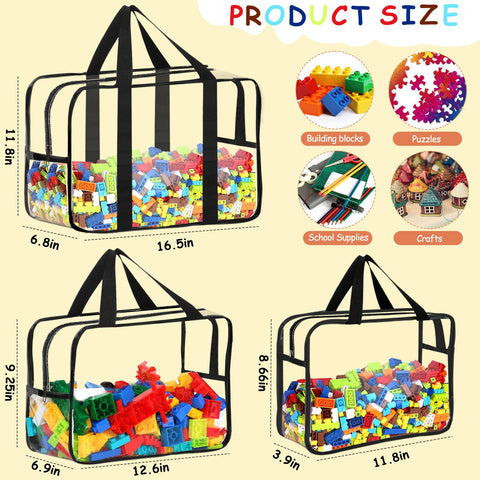 OPELETNNT clear PVC storage bags for board games; visibility speeds retrieval.