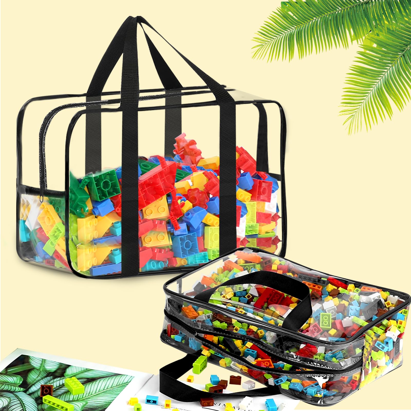 OPELETNNT large-capacity storage bags fit puzzles, blocks, and more.