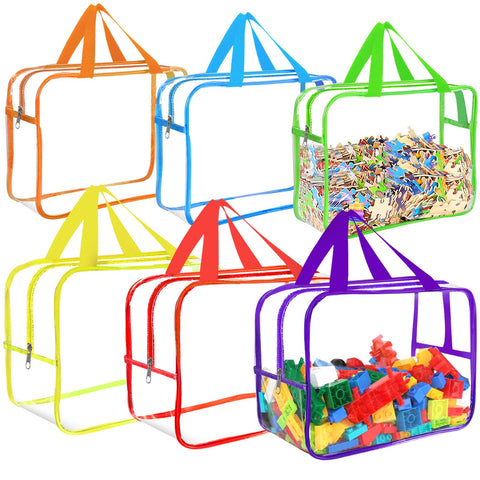 OPELETNNT six-color toy storage bags with labels improve organization.