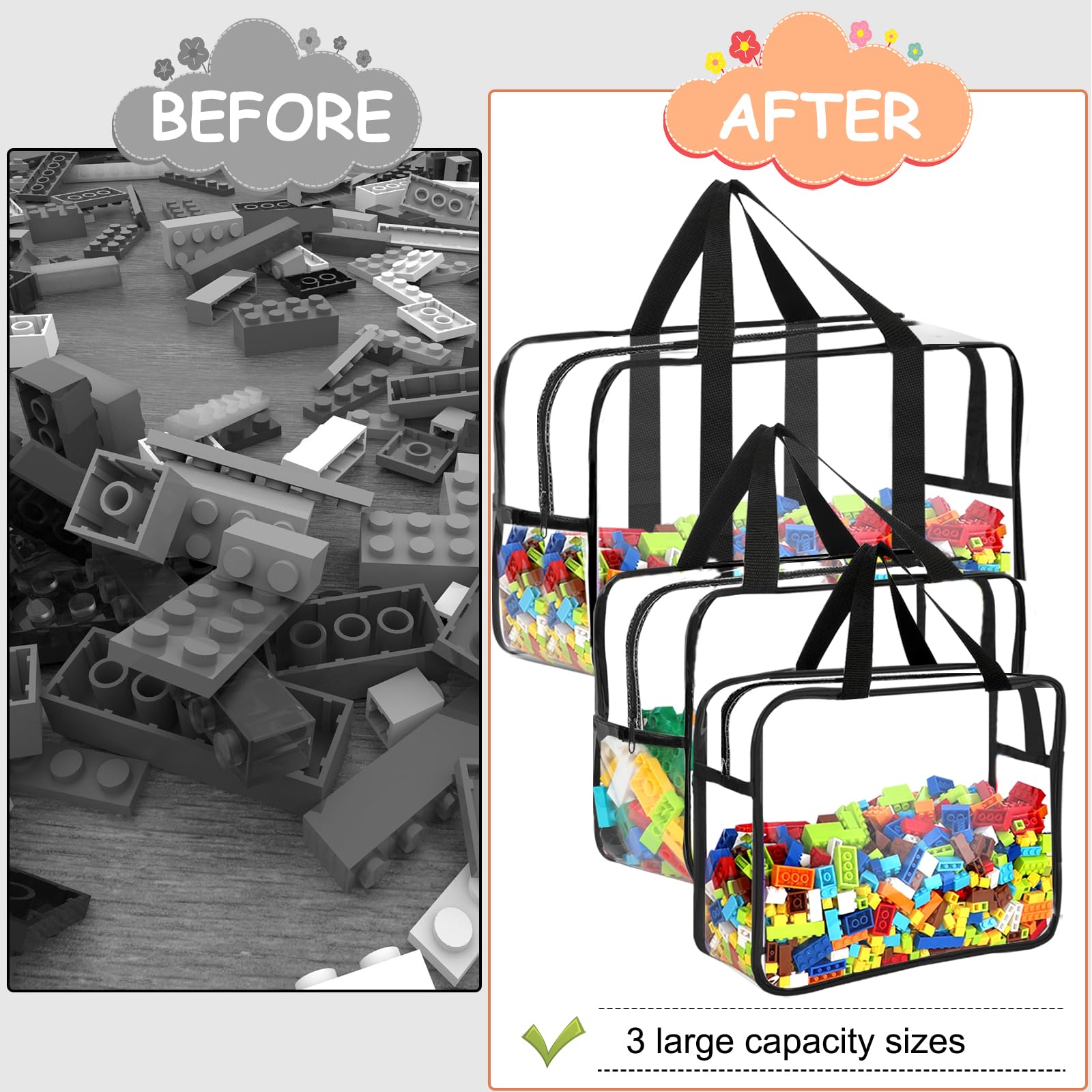 OPELETNNT stackable organizer bags save space in drawers and shelves.