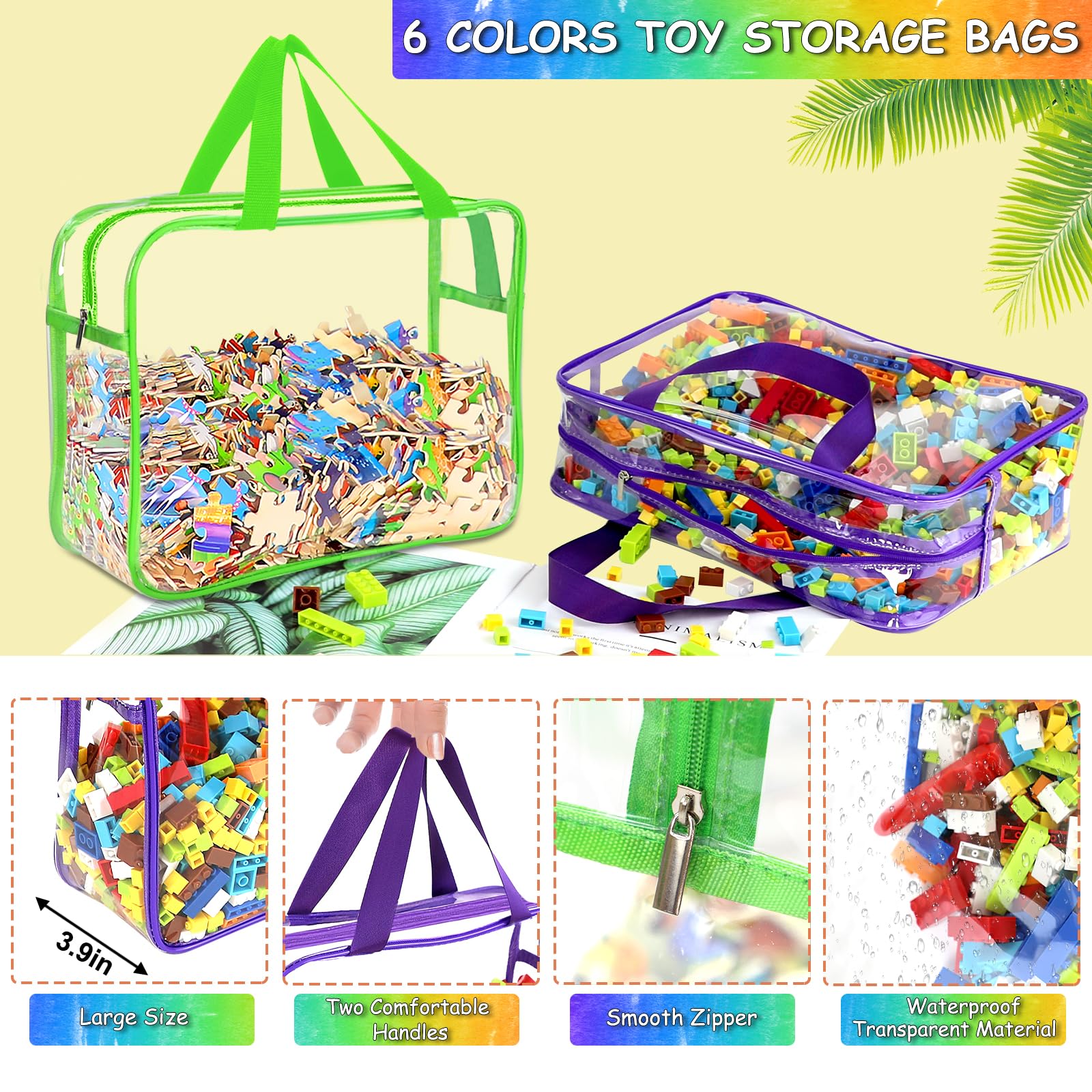 OPELETNNT sturdy zippers on storage bags, ideal for travel.