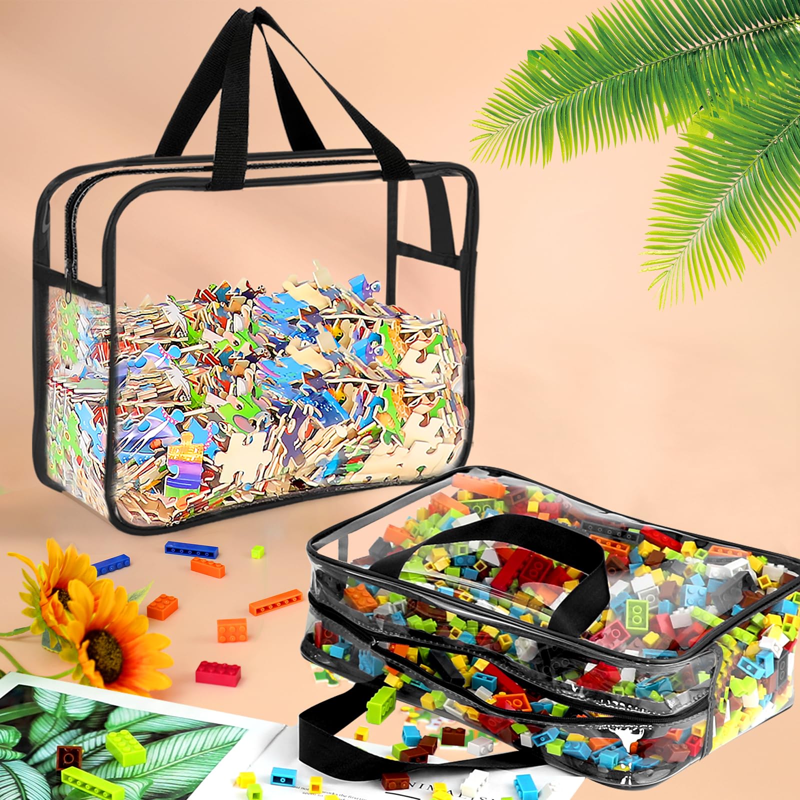 OPELETNNT transparent design with handles for easy transport and carry.
