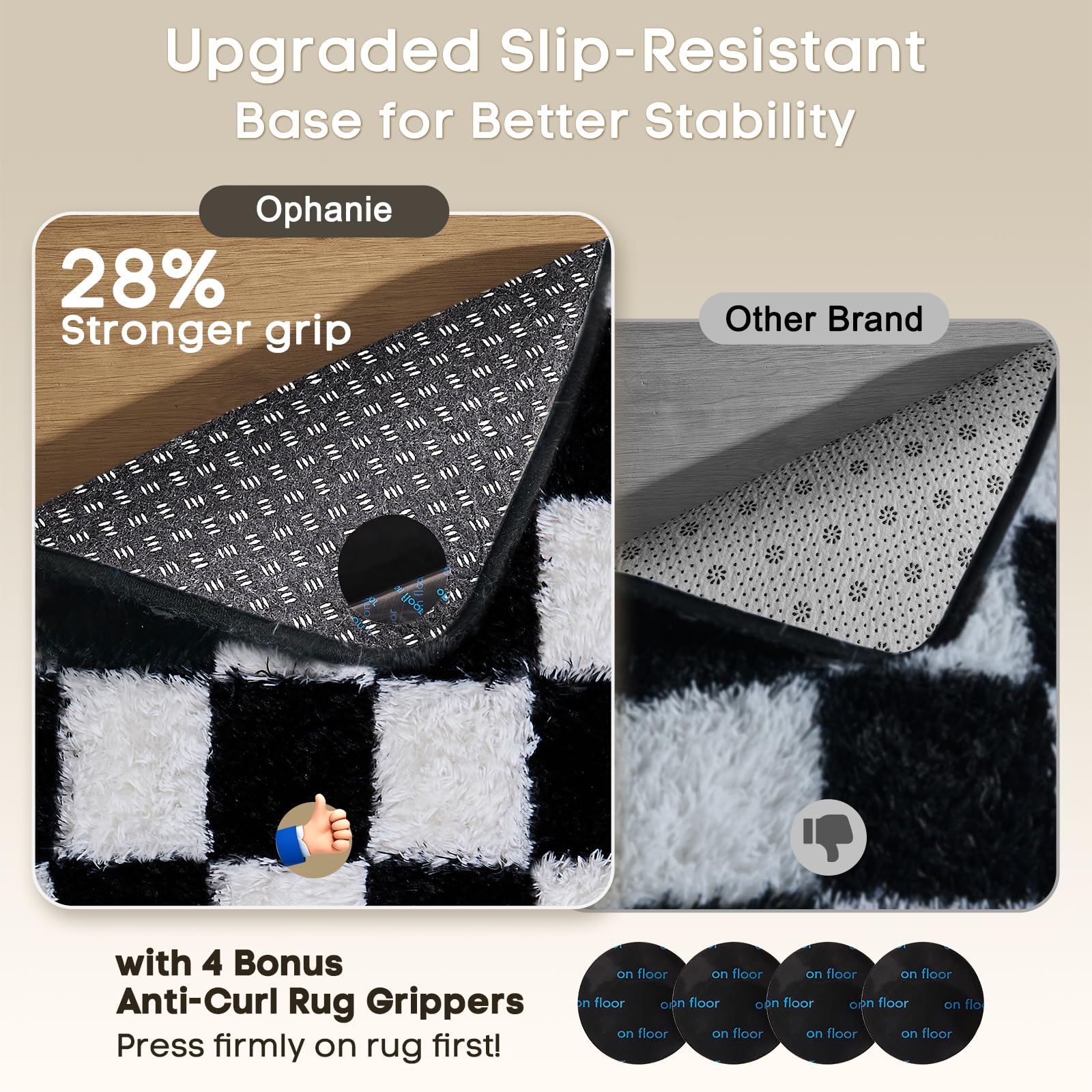 Ophanie 4x6 shaggy carpet elevating dorm room with warm style