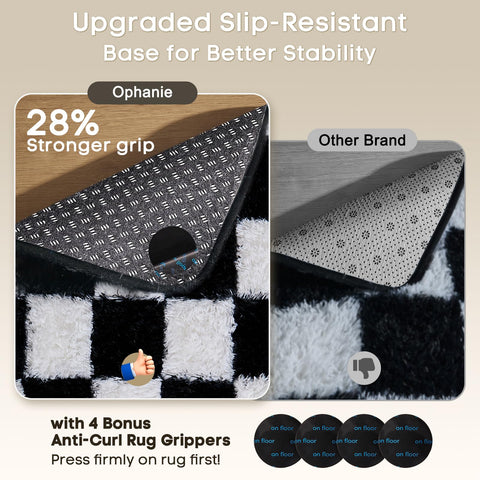 Ophanie 4x6 shaggy carpet elevating dorm room with warm style
