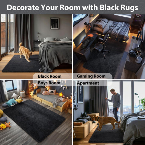 Ophanie indoor rug enhances bedroom and living room decor.