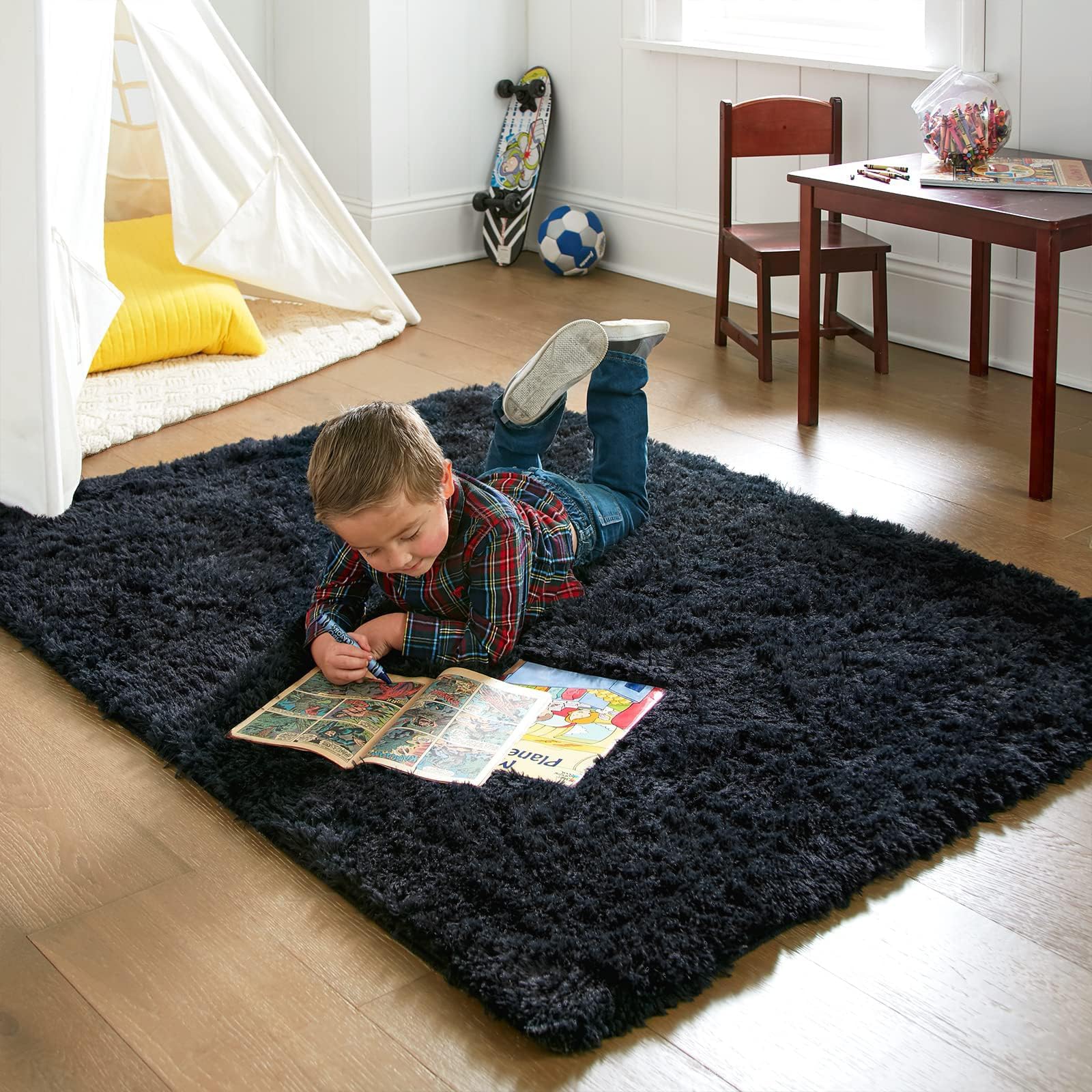 Ophanie dorm-room budget-friendly rug for comfortable study spaces.