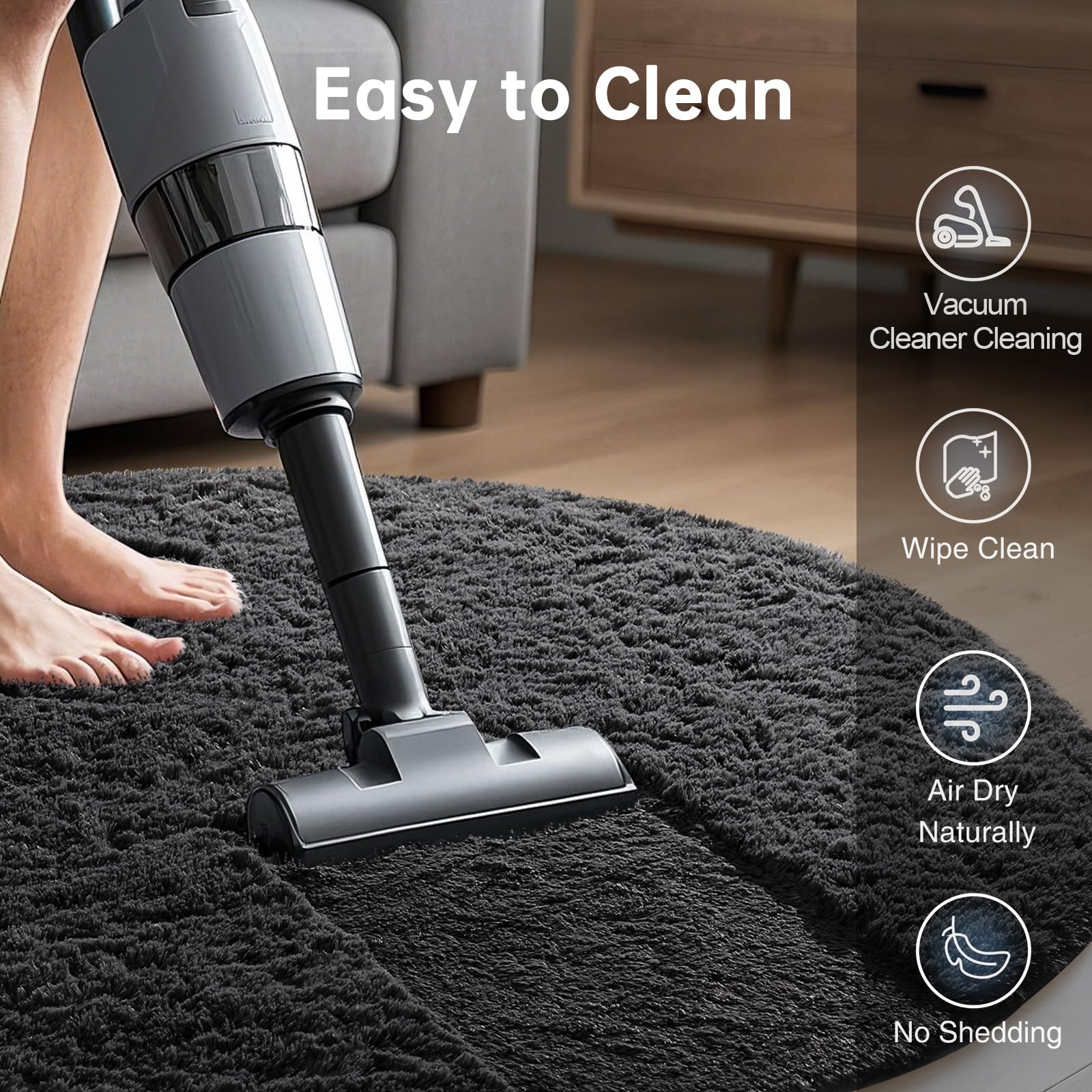 Ophanie dorm room rug offers soft comfort within a student budget.