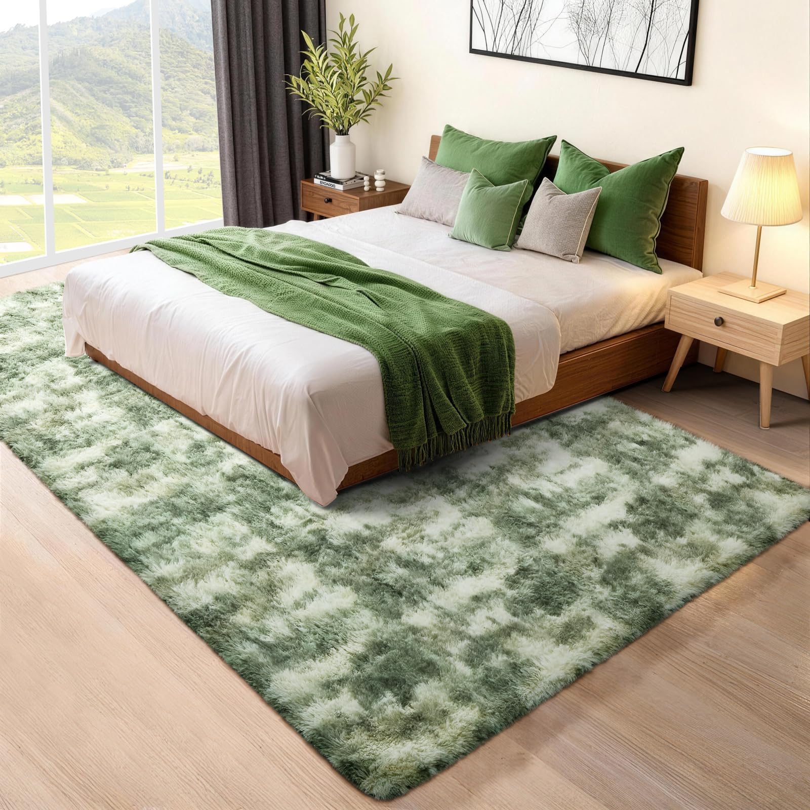 Ophanie fluffy shag surface ideal for bedrooms, nurseries, and dorms.