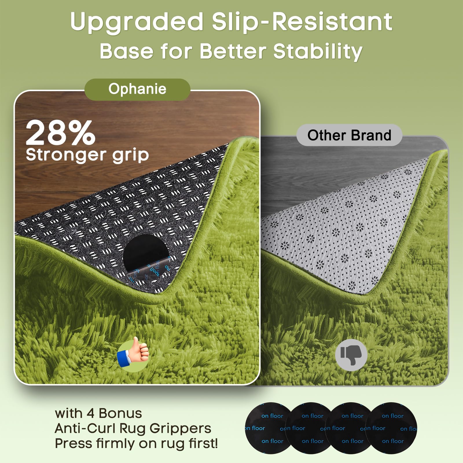 Ophanie Green Rug dorm room layer-ready – lightweight warmth for student spaces