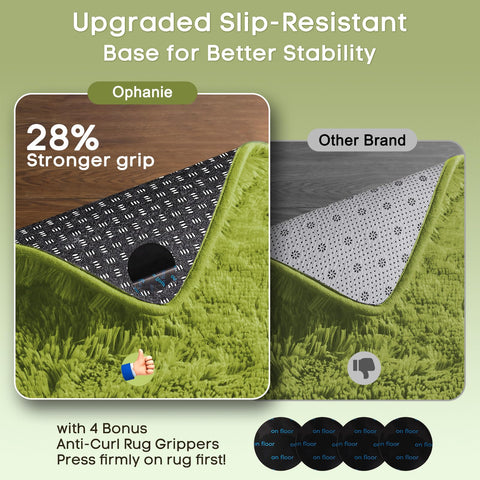 Ophanie Green Rug dorm room layer-ready – lightweight warmth for student spaces