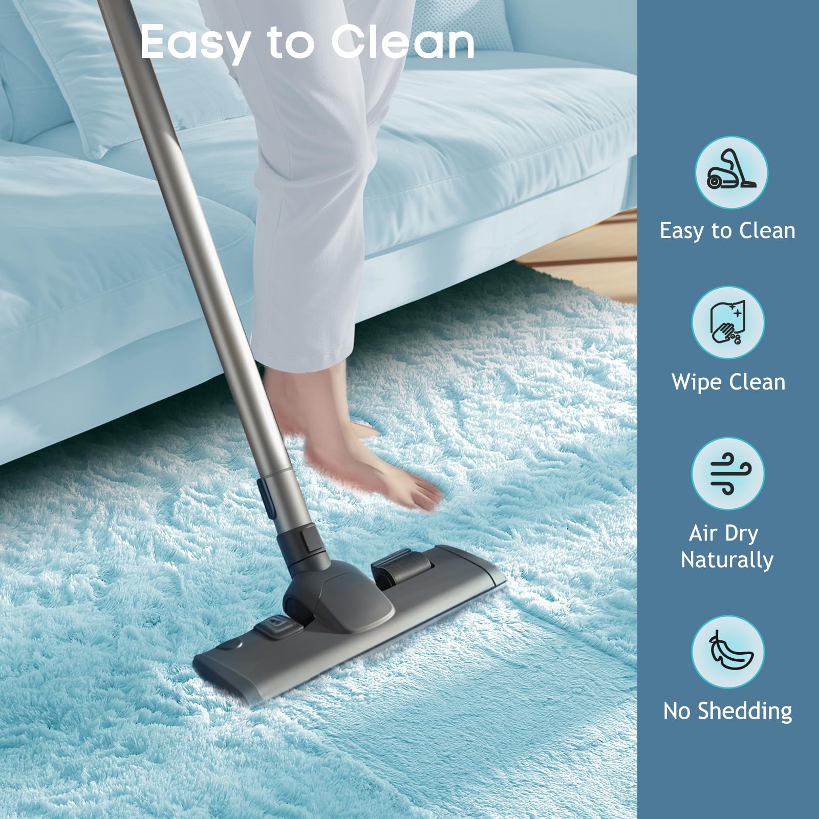 Ophanie rug is kid and pet friendly with non-slip bottom.