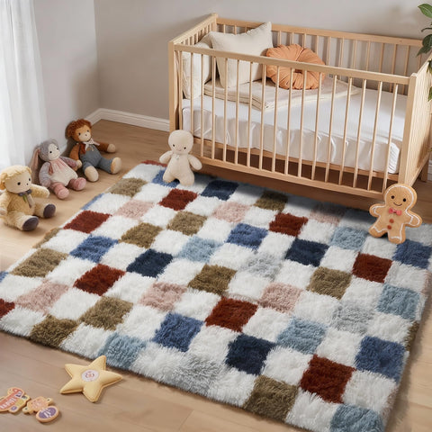 Ophanie modern shag rug complements dorm decor on a budget.