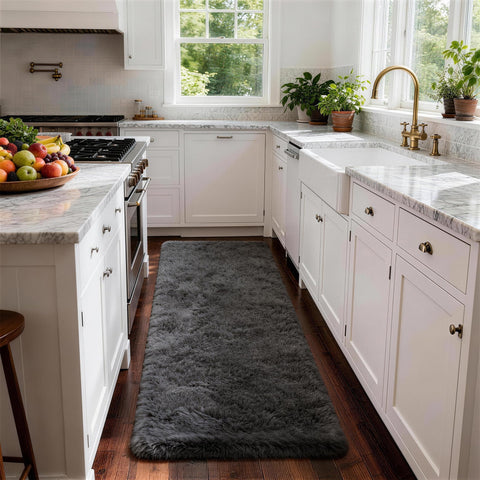 Ophanie non-slip bottom keeps rug in place on busy floors.