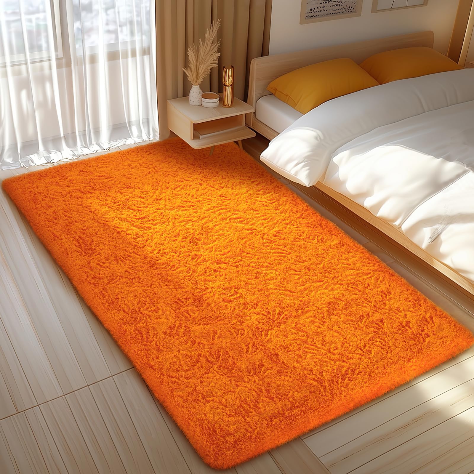 Ophanie nursery carpet plush texture promotes barefoot comfort during baby activities.