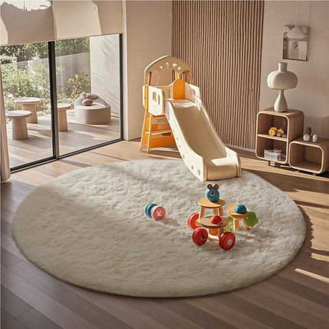 Ophanie ivory nursery rug provides soft surface for babies' tummy time