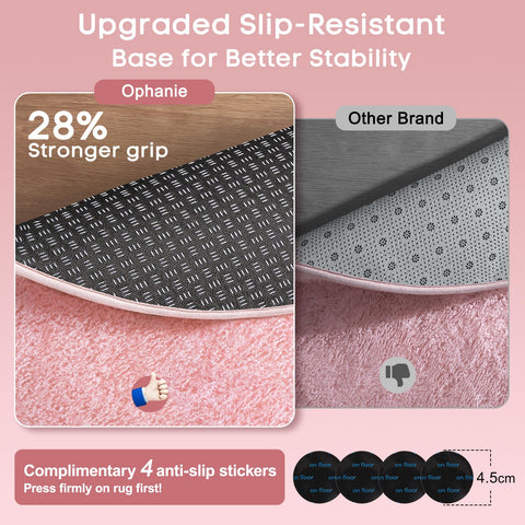 Ophanie Pink Round Rug adds modern color and soft texture to kids rooms