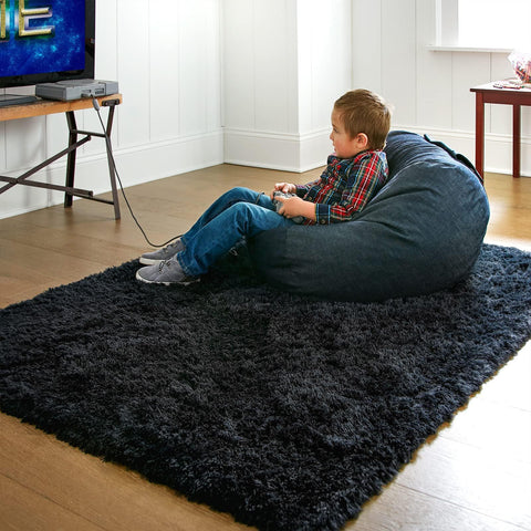 Ophanie playroom setup provides plush surface for tummy time.