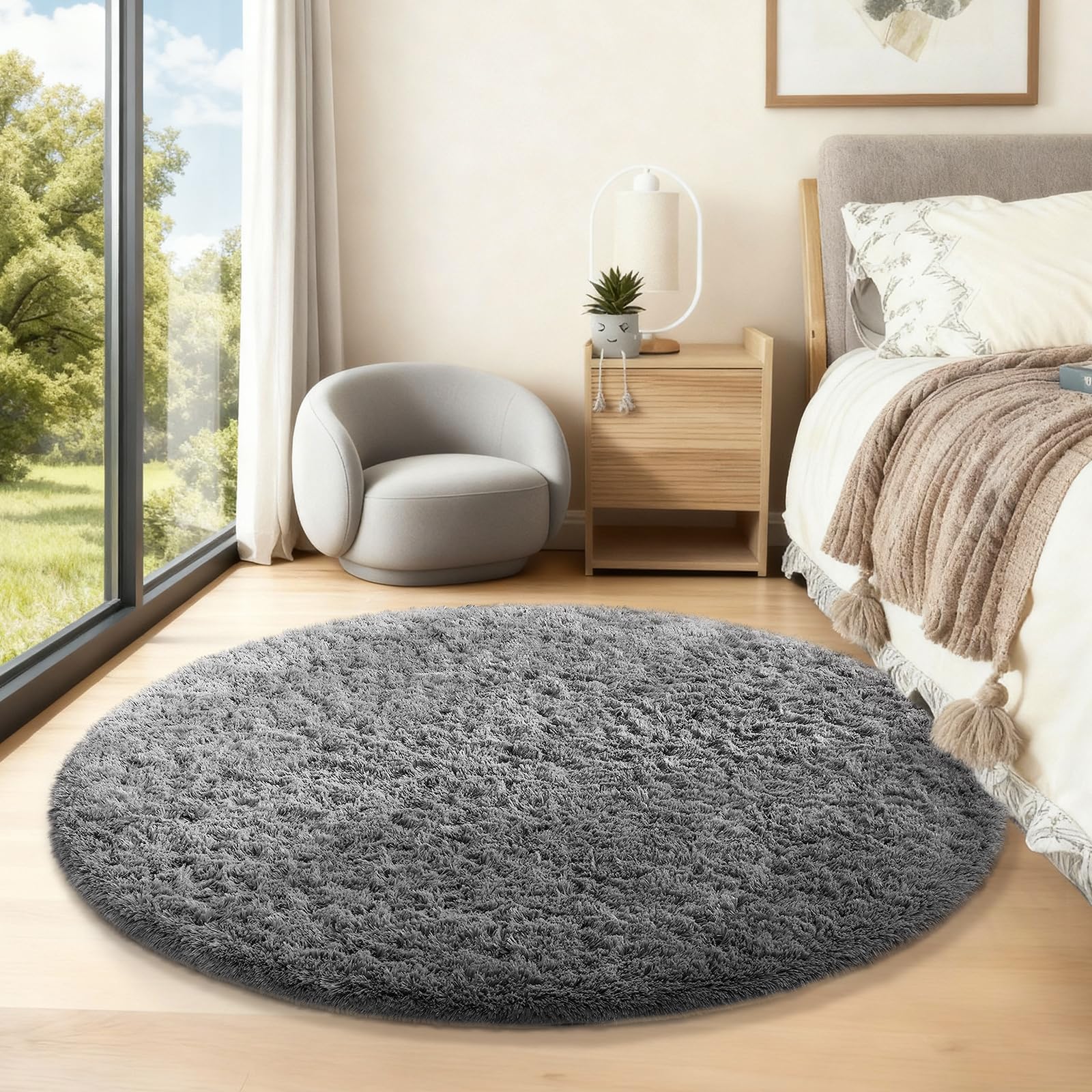 Ophanie shag rug supports kids' playtime and tummy time on plush surface