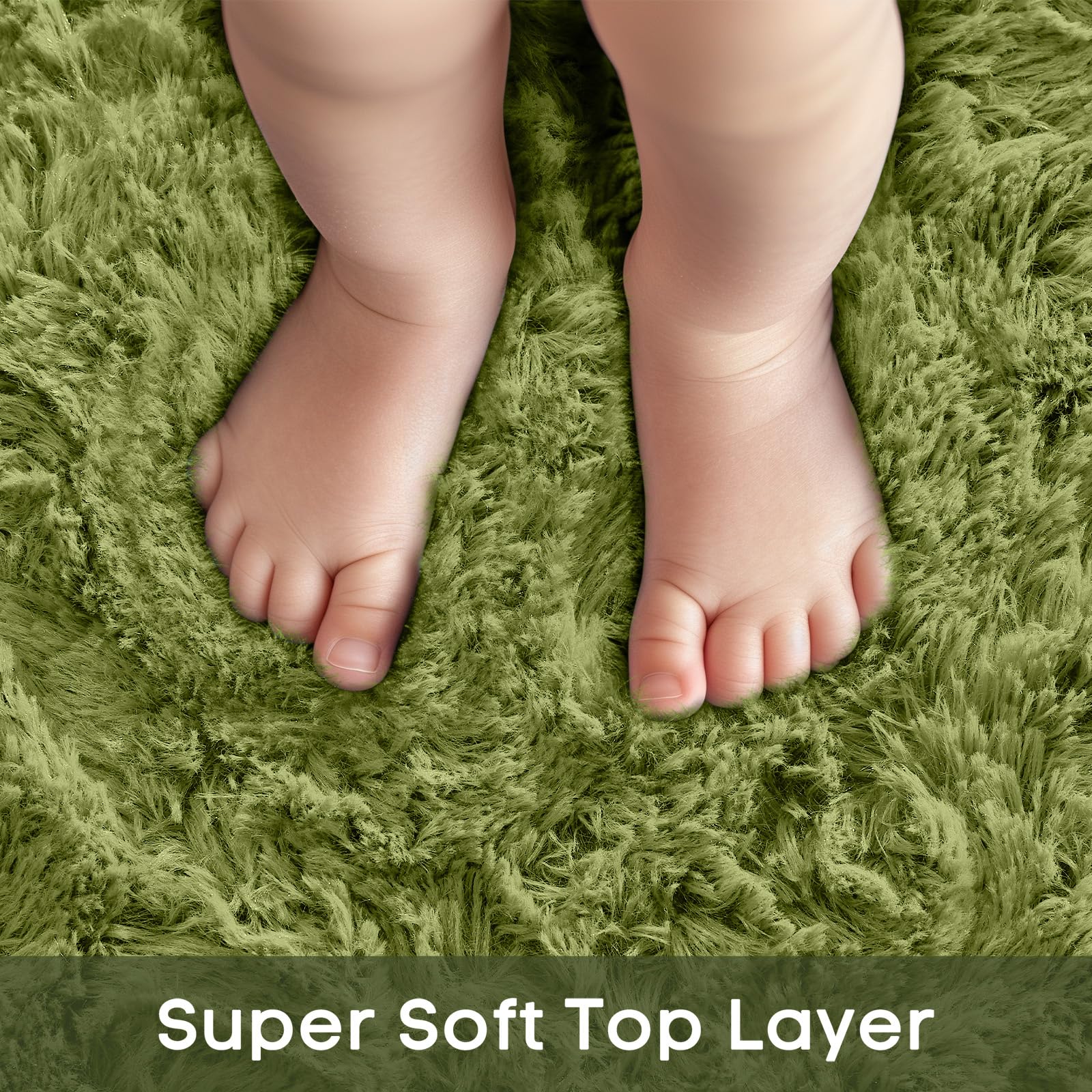 Ophanie rug close-up shows ultra-soft pile for barefoot-friendly comfort.
