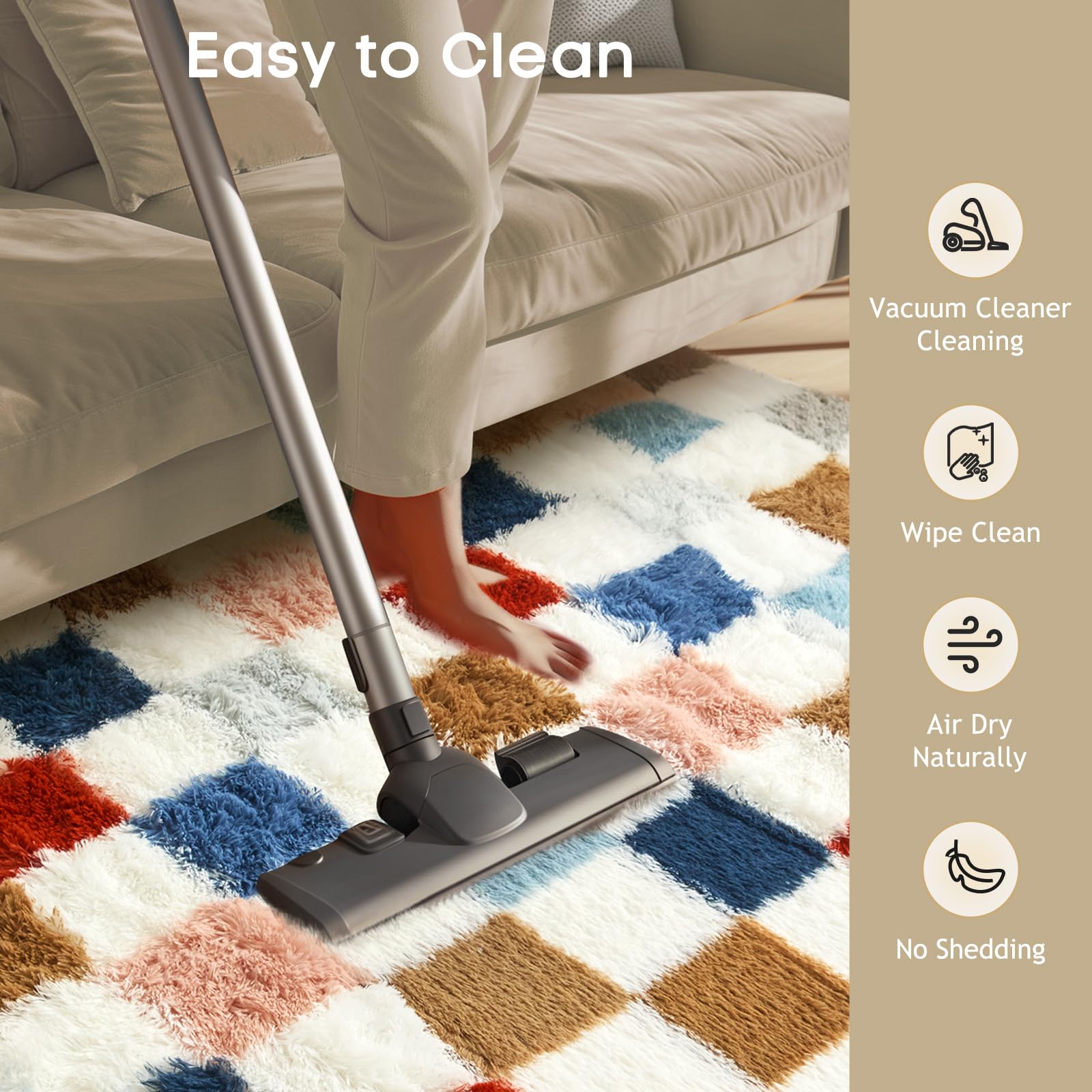 Ophanie rug for kids and pets offers durable, easy-care comfort.