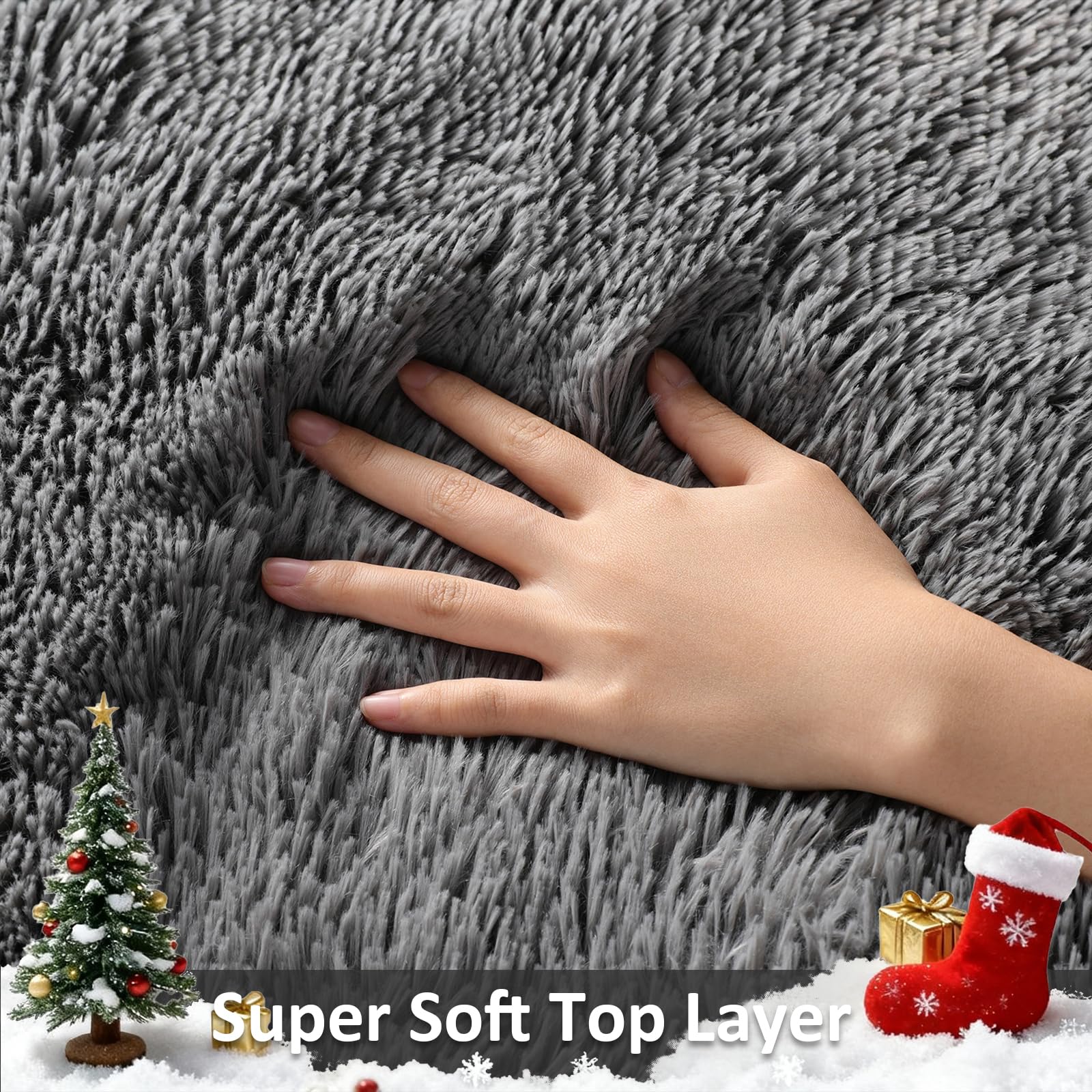 Ophanie rug featuring non-slip bottom dots for safer placement