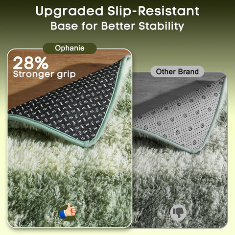 Ophanie soft polyester rug offers comfort with easy cleaning.