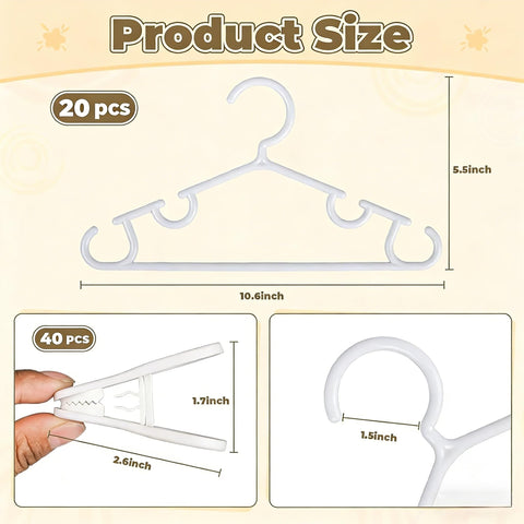 Oppeeye hangers show non-slip grooves to prevent slipping of tiny clothes.