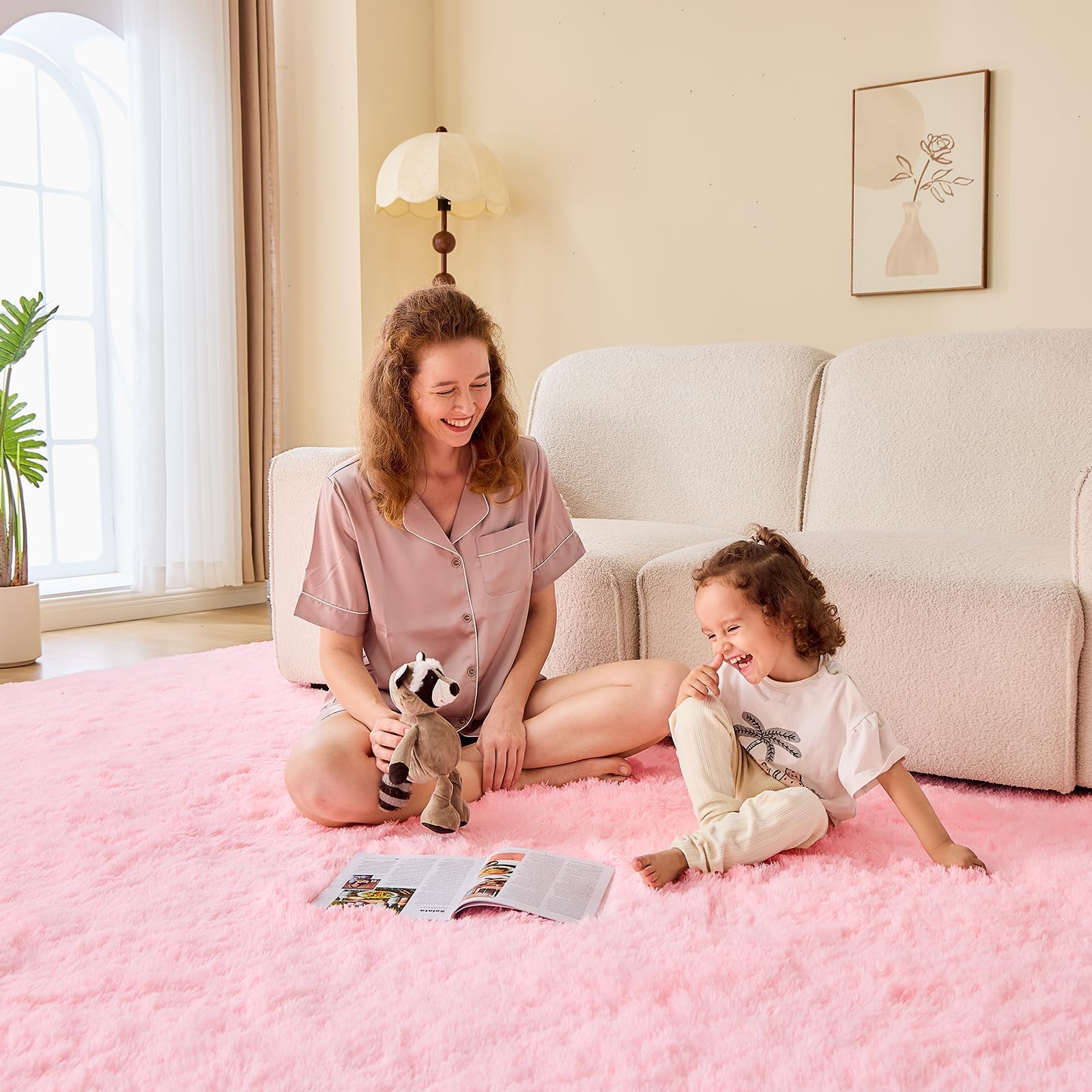 OPPODREAM easy-clean rug cleans with gentle vacuum or damp wipe
