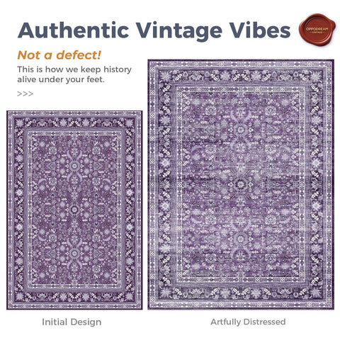 OPPODODREAM non-slip backing keeps rug securely in place on hard floors