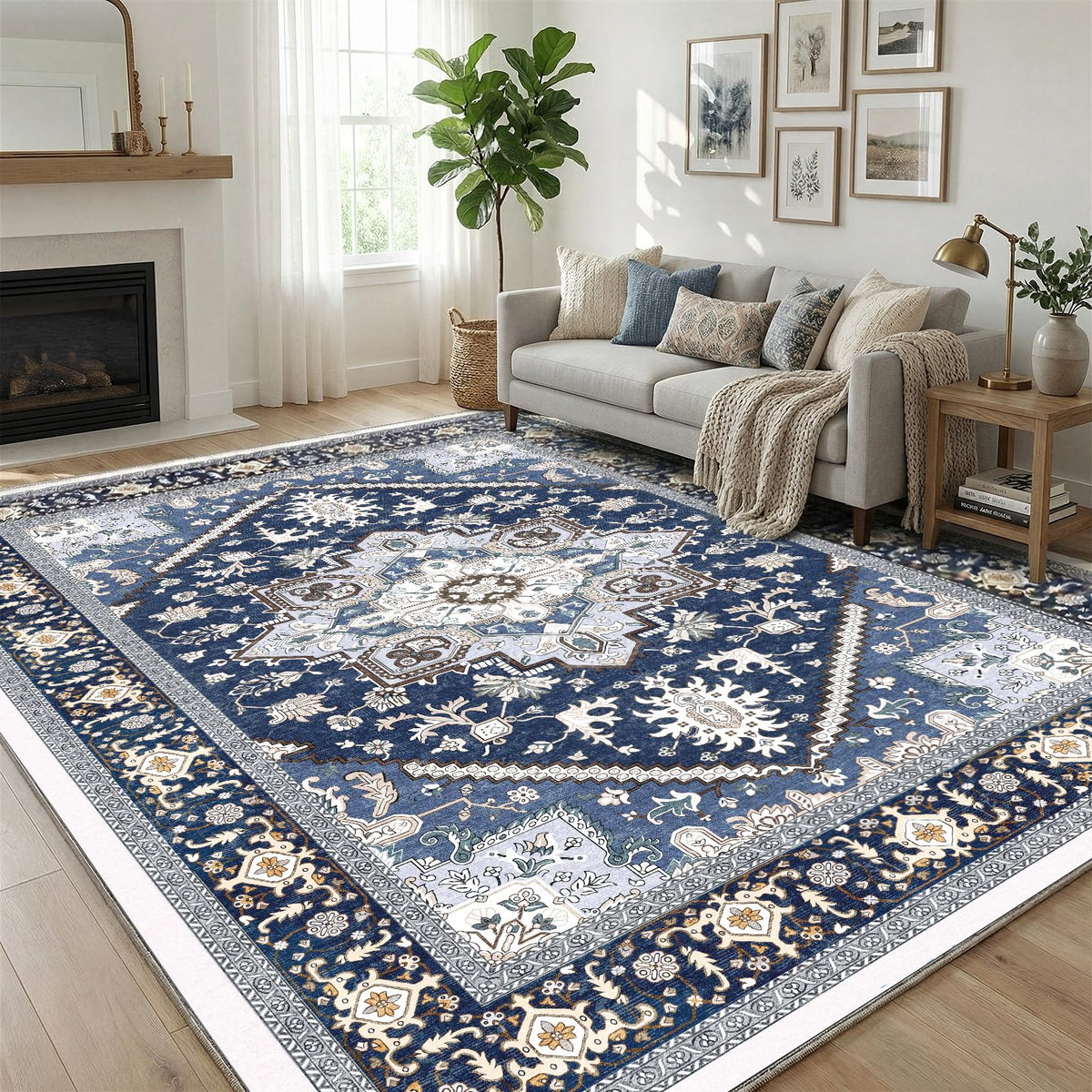 OPPODREAM soft 6x9 rug with velvet surface adds cozy comfort to living rooms.