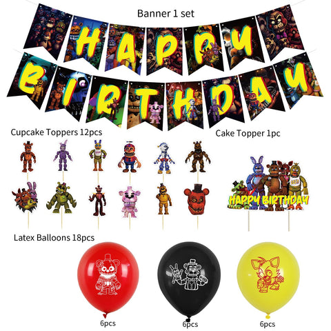 Optiacan 18 latex balloons in three designs add vibrant party energy.