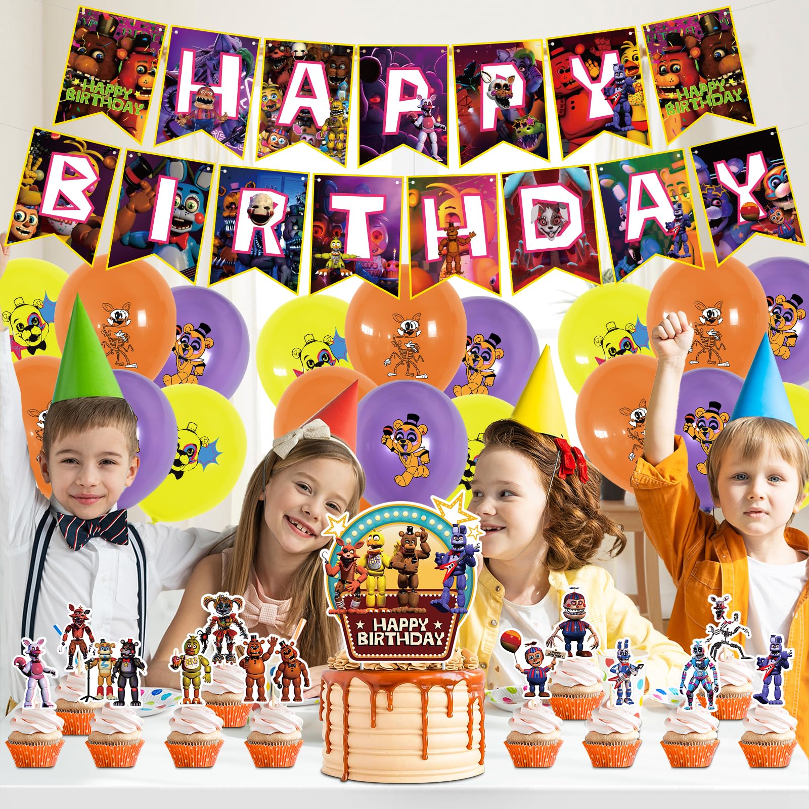 Optiacan Freddy's cupcake toppers add festive flair to cupcakes and snacks