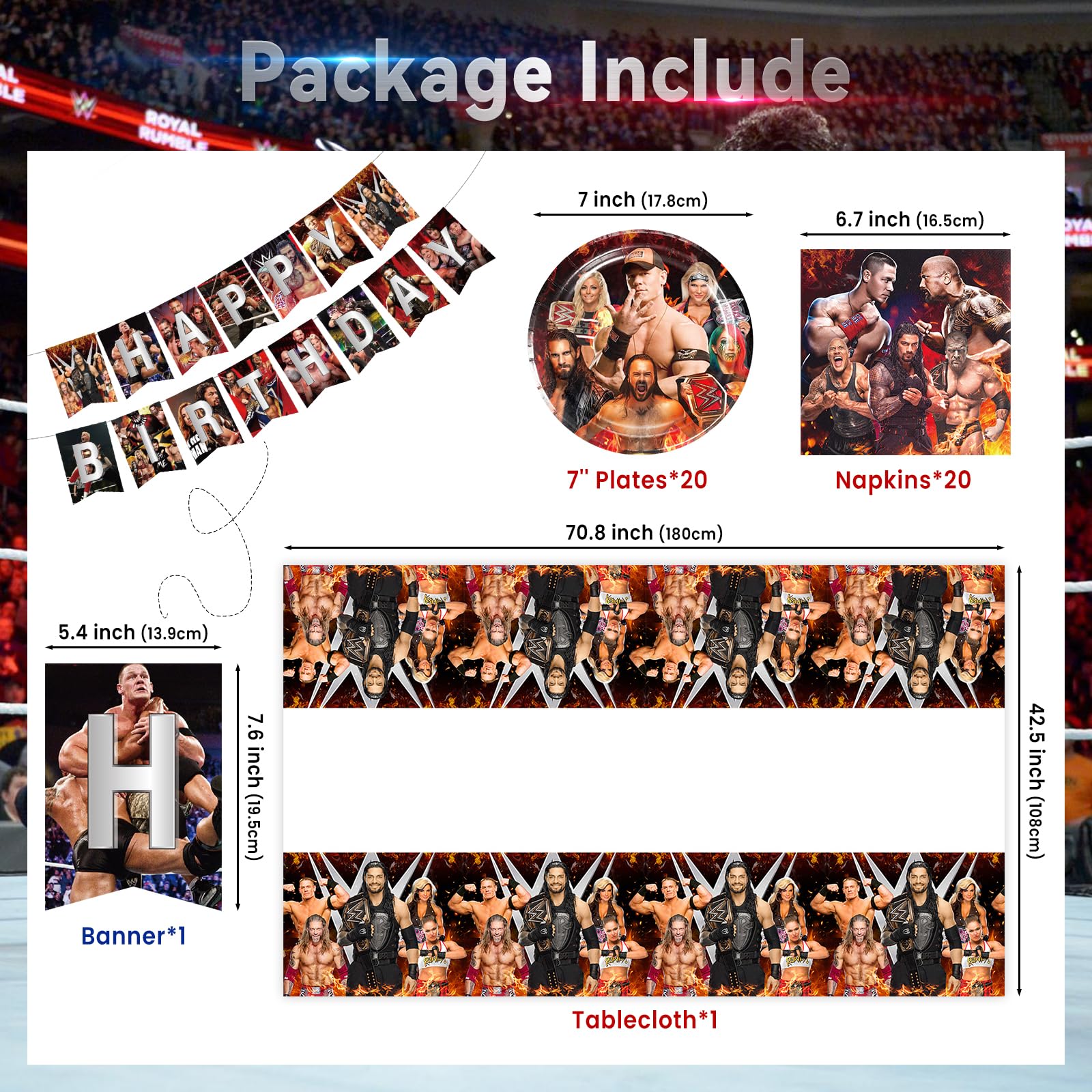 Optiacan wrestling napkins 20-pack to protect surfaces during play.