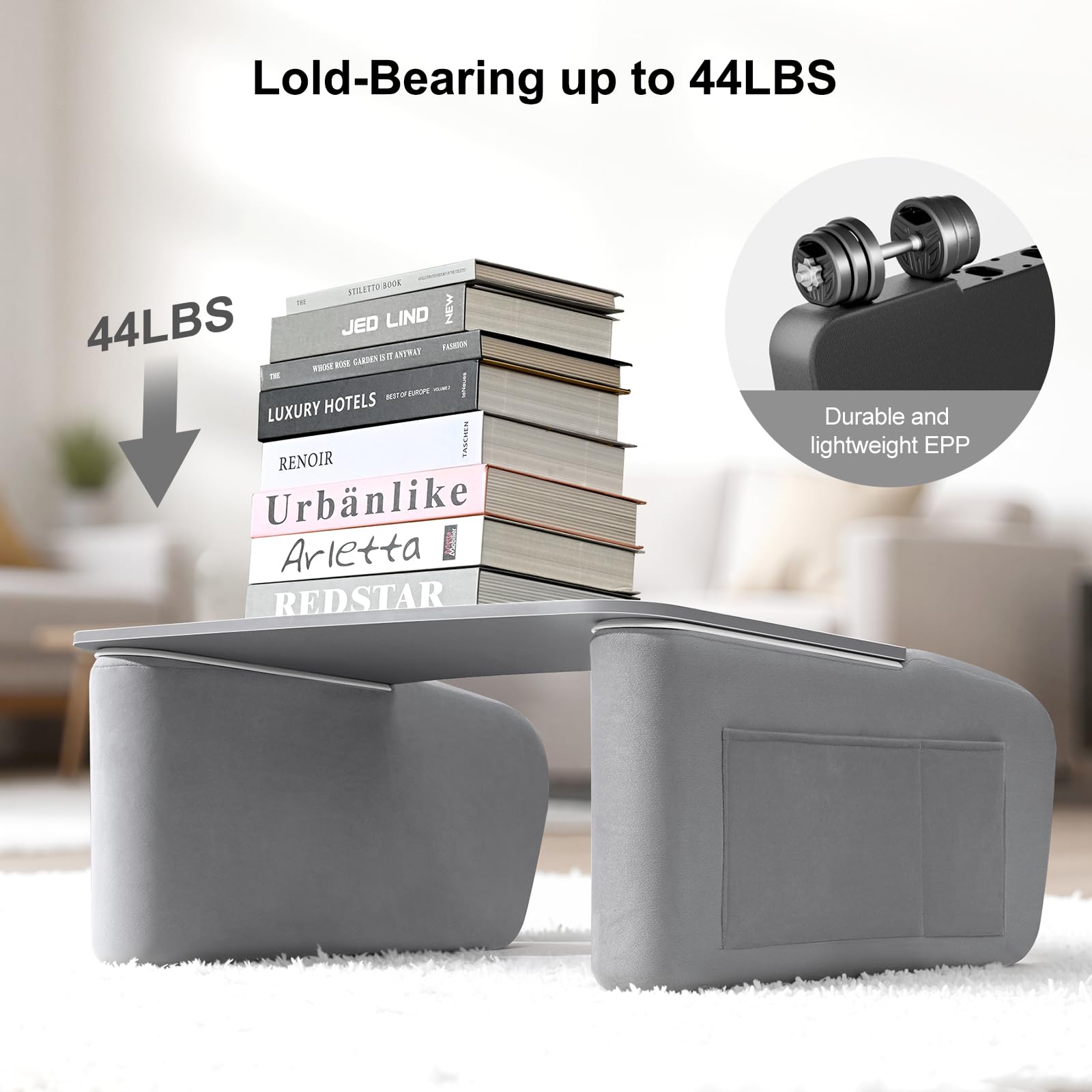 OPTIXCELL lap desk supports multi-surface use for reading, writing, gaming, and working