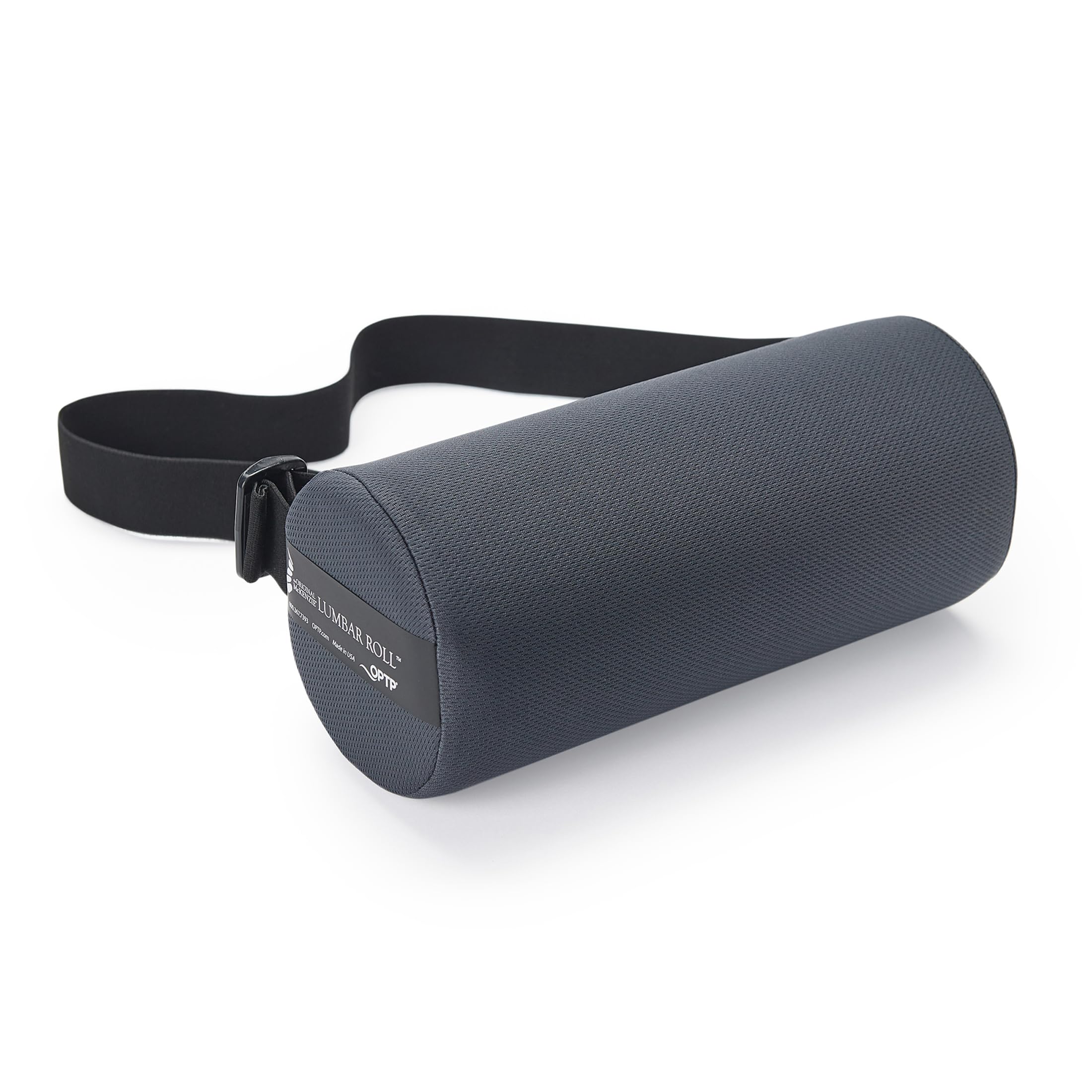 OPTP The Original McKenzie Lumbar Roll on a chair supporting posture
