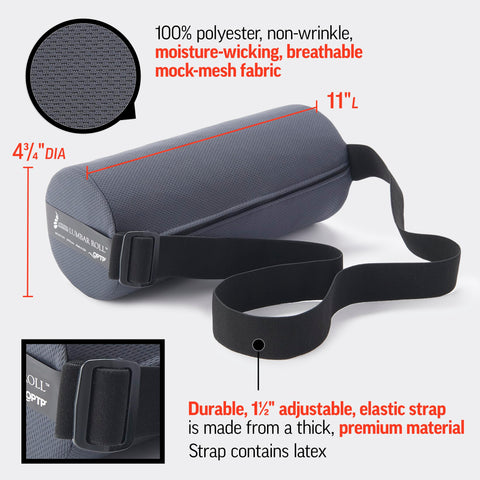 OPTP Lumbar Roll in car seat for quick back support