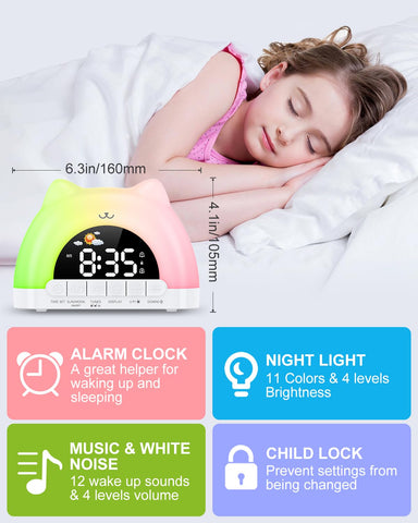OQIMAX clock offers two alarms for flexible family wake-ups.