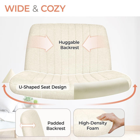 Orange Factory Criss Cross Chair 360° swivel for easy multitasking
