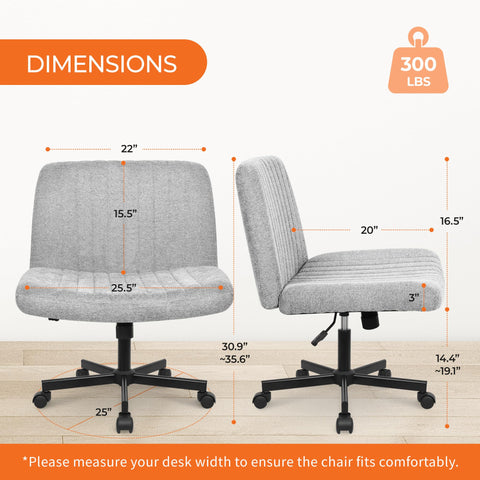 Orange Factory Criss Cross Chair base and gas lift look sturdy and reliable.