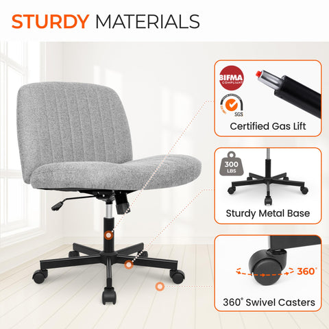 Orange Factory Criss Cross Chair floor pads protect floors during movement.
